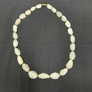 Polished White Agate Necklace
